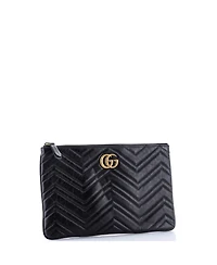 Pre-Owned Gucci Gg Marmont Clutch Matelasse Leather