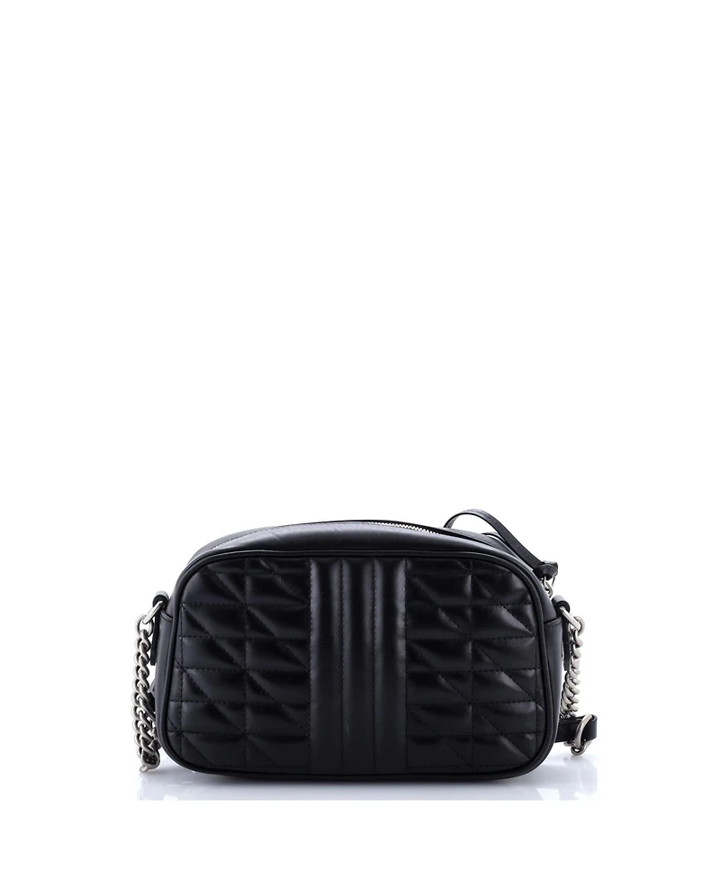 Pre-Owned Gucci Small Gg Marmont Shoulder Bag Mixed Matelasse Leather