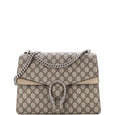 Pre-Owned Gucci Medium Dionysus Bag Gg Coated Canvas