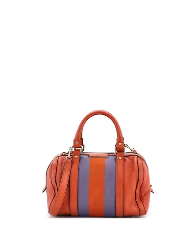 Pre-Owned Gucci Vintage Web Boston Bag Leather