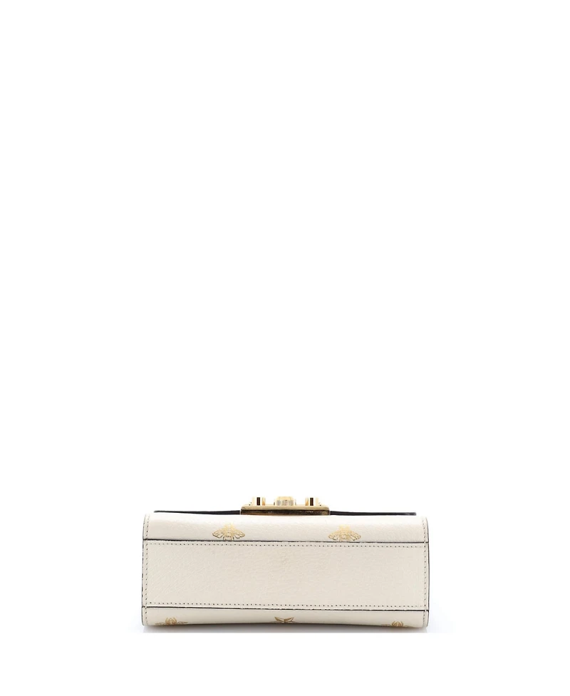 Pre-Owned Gucci Small Padlock Shoulder Bag Printed Leather