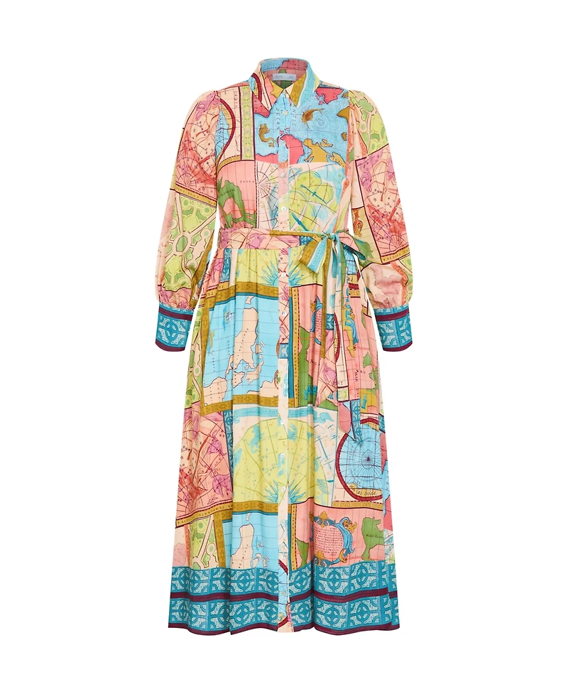 City Chic Plus Paulo Print Maxi Dress