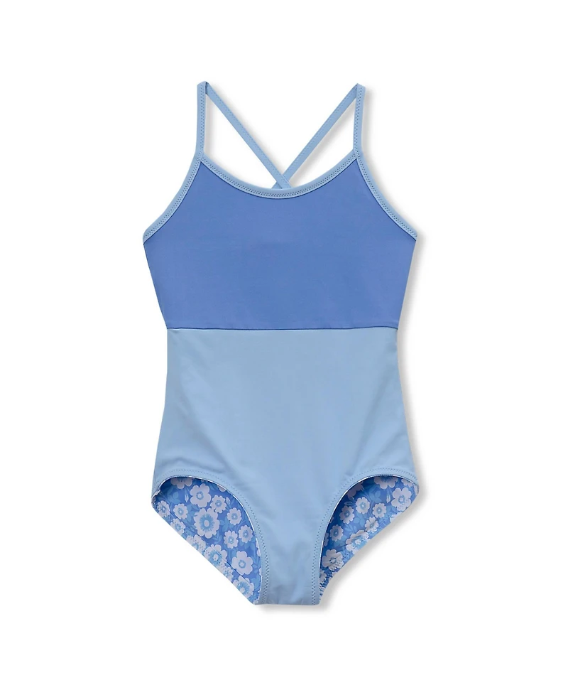 Lands' End Girls Chlorine Resistant Reversible One Piece Swimsuit