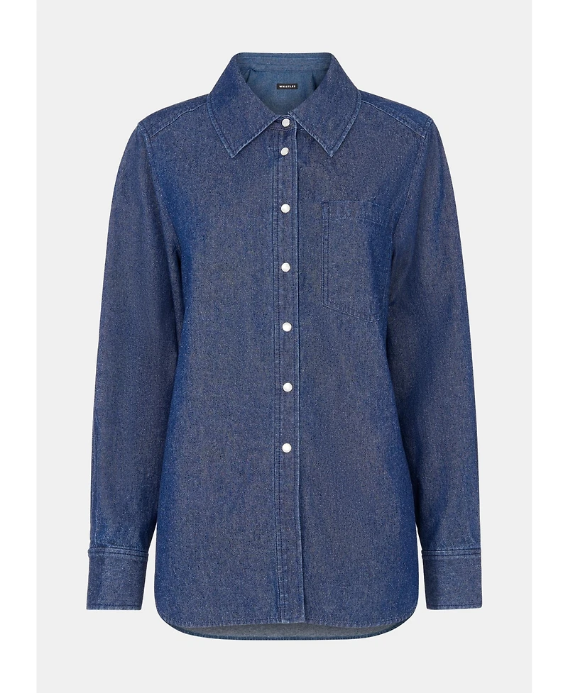 Whistles Women's Pocket Detail Cotton Shirt