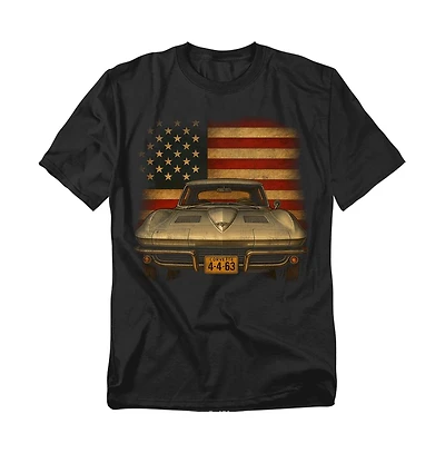 Corvette Men's Chevrolet Usa Flag T-Shirt