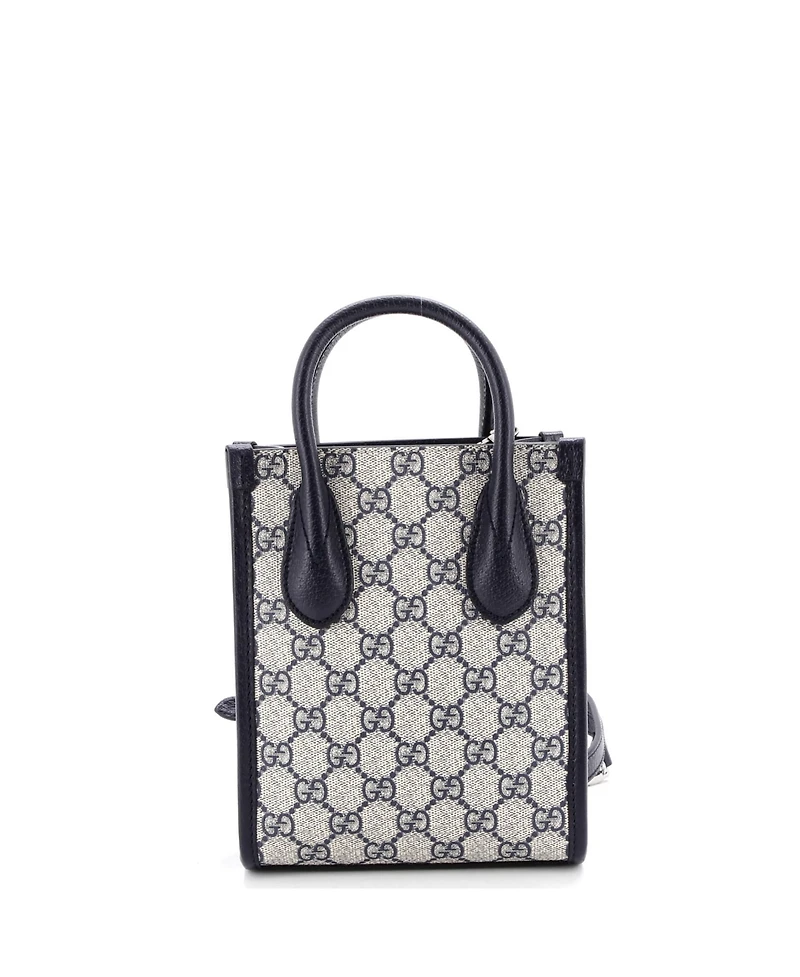 Pre-Owned Gucci Mini Interlocking G Patch Tote Gg Coated Canvas