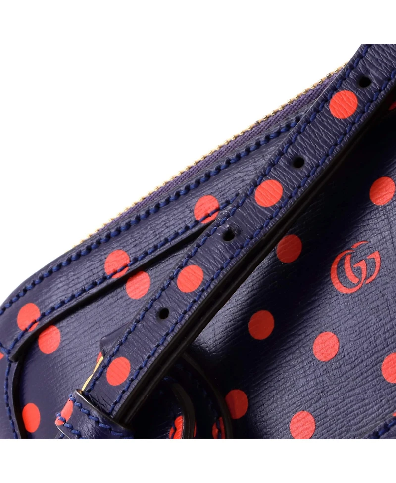 Pre-Owned Gucci Small Horsebit 1955 Top Handle Bag Printed Leather