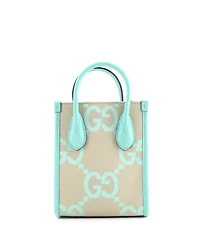 Pre-Owned Gucci Mini Vertical Tote Jumbo Gg Canvas