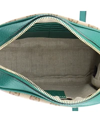 Pre-Owned Gucci Mini Bree Disco Crossbody Bag Gg Canvas with Leather