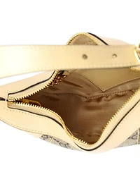 Pre-Owned Gucci Mini Ophidia Half Moon Bag Print Gg Coated Canvas