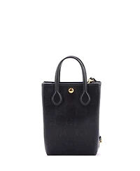 Pre-Owned Gucci Mini Vertical Tote Gg Embossed Leather