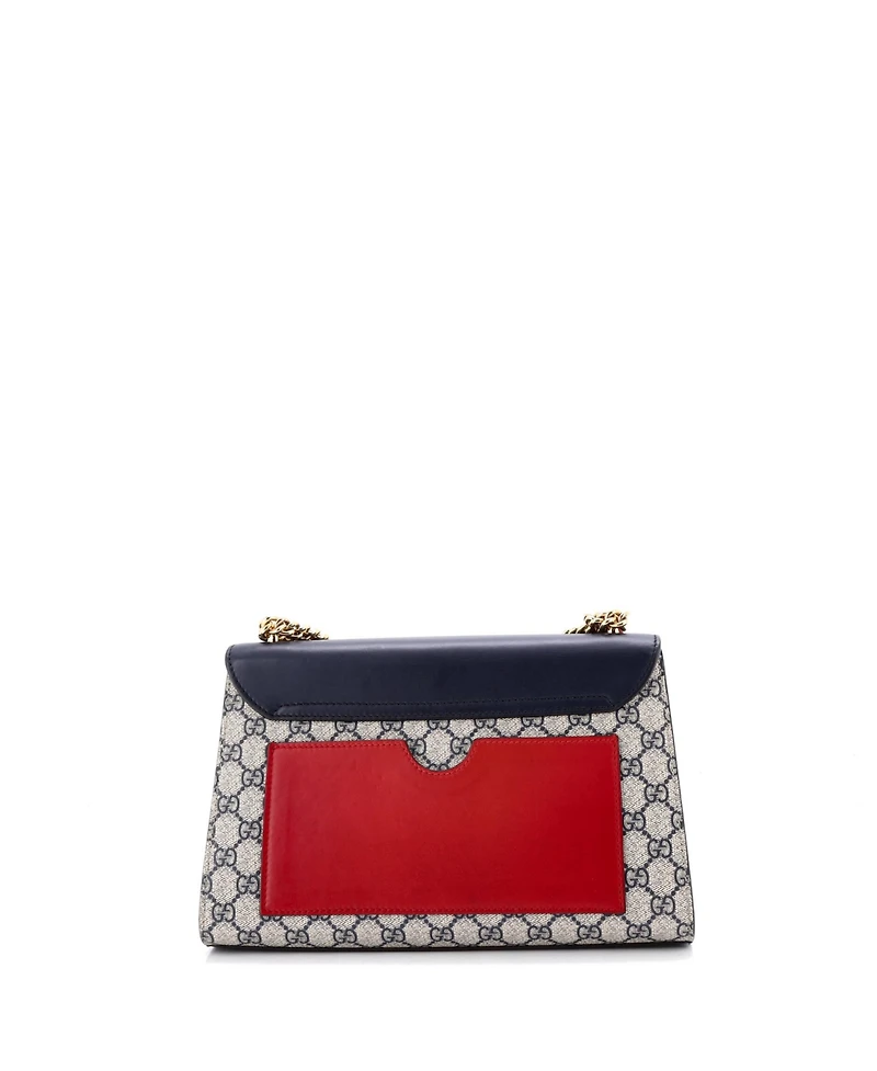 Pre-Owned Gucci Medium Padlock Shoulder Bag Gg Coated Canvas and Leather