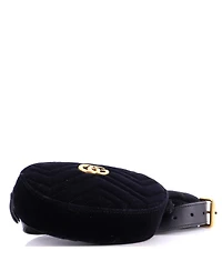 Pre-Owned Gucci Gg Marmont Belt Bag Matelasse Velvet