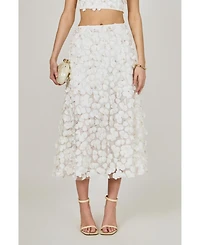 endless rose Women's 3D Floral Maxi Skirt