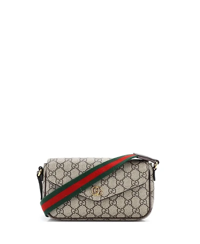 Pre-Owned Gucci Mini Ophidia Envelope Flap Shoulder Bag Gg Coated Canvas