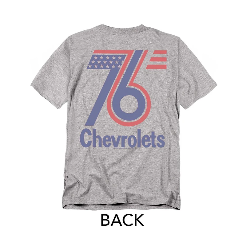 Corvette Men's Chevrolet 76 Logo Front Back T-Shirt