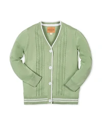 Hope & Henry Boys Hope and Henry Organic Cable Cardigan Sweater with Tipping