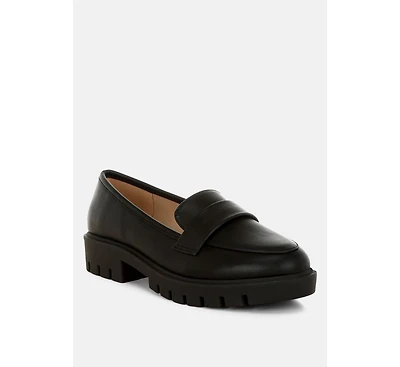 London Rag Women's Peridot Faux Leather Chunky Loafers