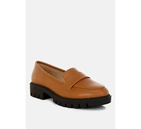 London Rag Women's Peridot Faux Leather Chunky Loafers