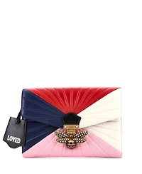 Pre-Owned Gucci Queen Margaret Clutch Colorblock Leather