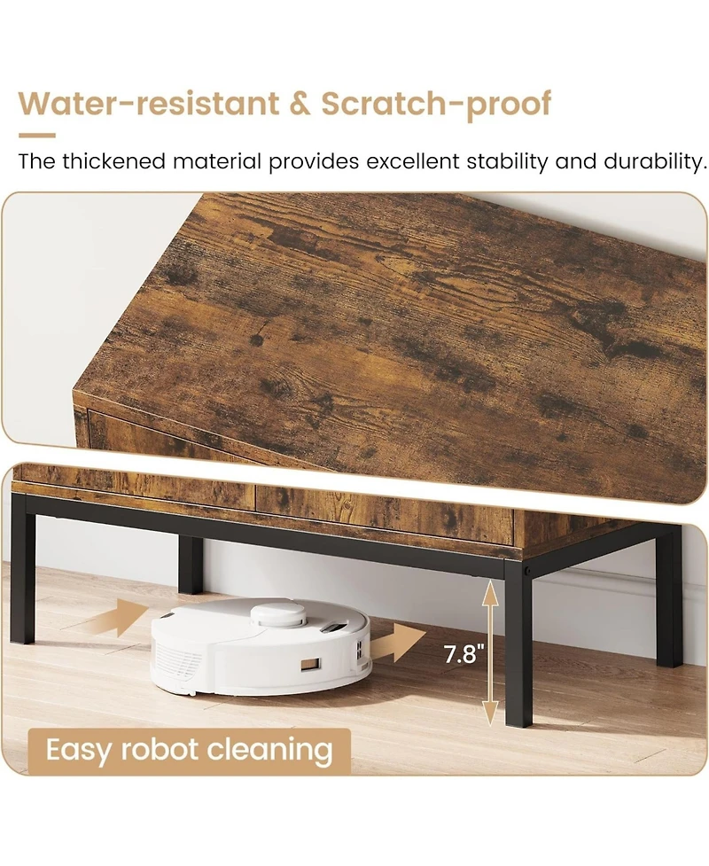 gaomon Set of 2 Sideboards with Fluted Glass Doors, 31.5" Wide Buffet Cabinet with Adjustable Shelves & Metal Legs, for Entryway, Living Room & D