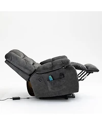 Boyel Living Velvet Power Lift Recliners with Heat & Massage, Lift Chair Relax Sofa Chair for Living Room