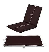 Sugift Adjustable Folding Floor Sofa Chair with Six Recline Positions