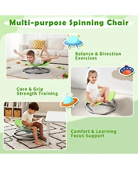 Sugift Kids Sensory Swivel Chair with 360 Degree Spinning Base