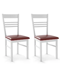 Sugift Wood Dining Chairs Set of Two with Solid Wood Frame