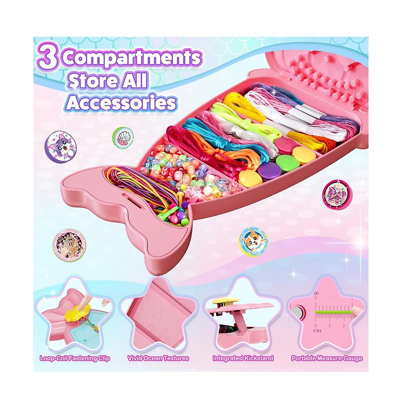 Bruce & Shark Bracelet Making Kit – Diy Craft Set for Kids, Creative Birthday Gift