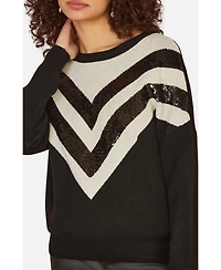 Yumi Women's Sequin Embellished Knitted Jumper