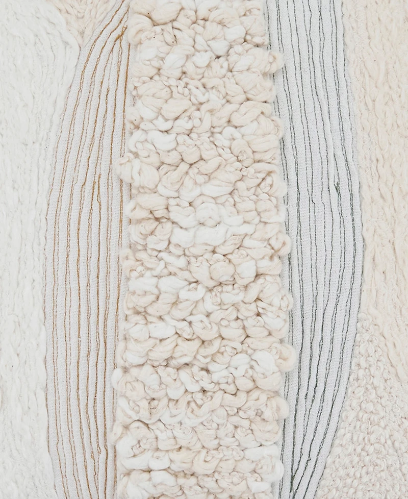 Saro Lifestyle Embroidered Stripe Decorative Pillow, 18" x 18"