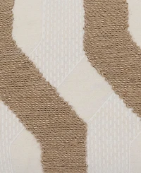 Saro Lifestyle Textured Jute Stripe Decorative Pillow