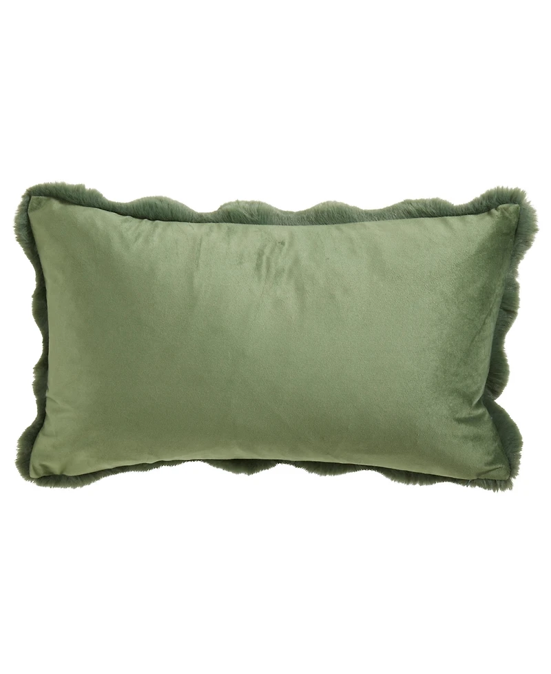 Saro Lifestyle Plush Faux Fur Decorative Pillow