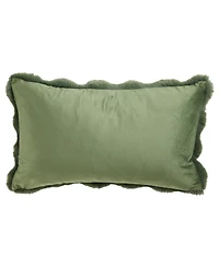Saro Lifestyle Plush Faux Fur Decorative Pillow