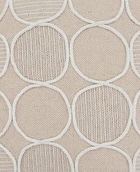 Saro Lifestyle Circle Stitch Decorative Pillow, 18" x 18"