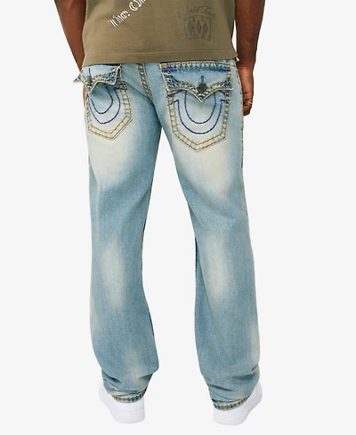 True Religion Men's Ricky Straight Super T Flap Jeans