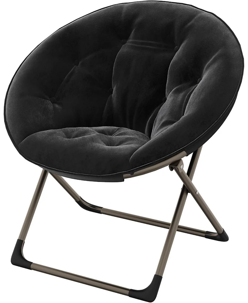 gaomon Oversized Faux Fur Foldable Saucer Chair with Sturdy Metal Frame, Comfy Lounge Chair for Adults