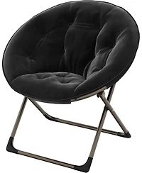 gaomon Oversized Faux Fur Foldable Saucer Chair with Sturdy Metal Frame, Comfy Lounge Chair for Adults
