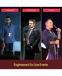 Pyle 4-Channel Wireless Microphone System with Handheld, Lavalier and Headset Mics PDWM4801