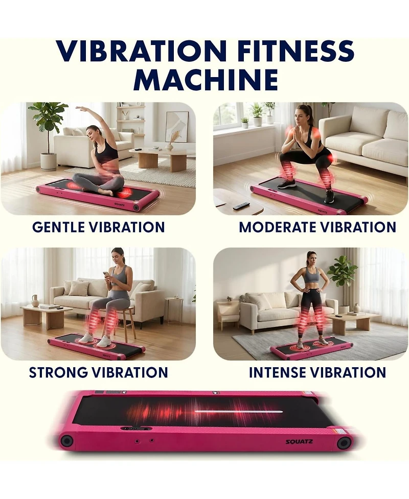 Squatz 2-in-1 Walking Pad Treadmill with Vibration Plates (SQWPVH15PK)