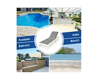 Sugift Patio Adjustable Reclining Lounge Chair for Garden and Deck