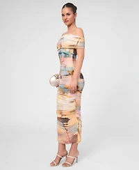 Rachel Roy Women's Abstract-Print Midi Dress