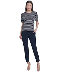 Tommy Hilfiger Women's Short-Sleeve Striped Sweater