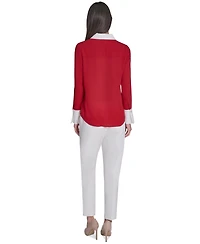 Tommy Hilfiger Women's Slim-Fit Button-Up Top