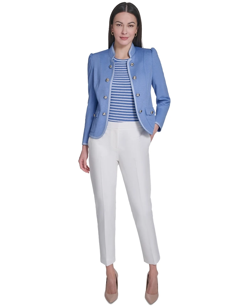Tommy Hilfiger Women's Framed Band Mandarin Collar Jacket
