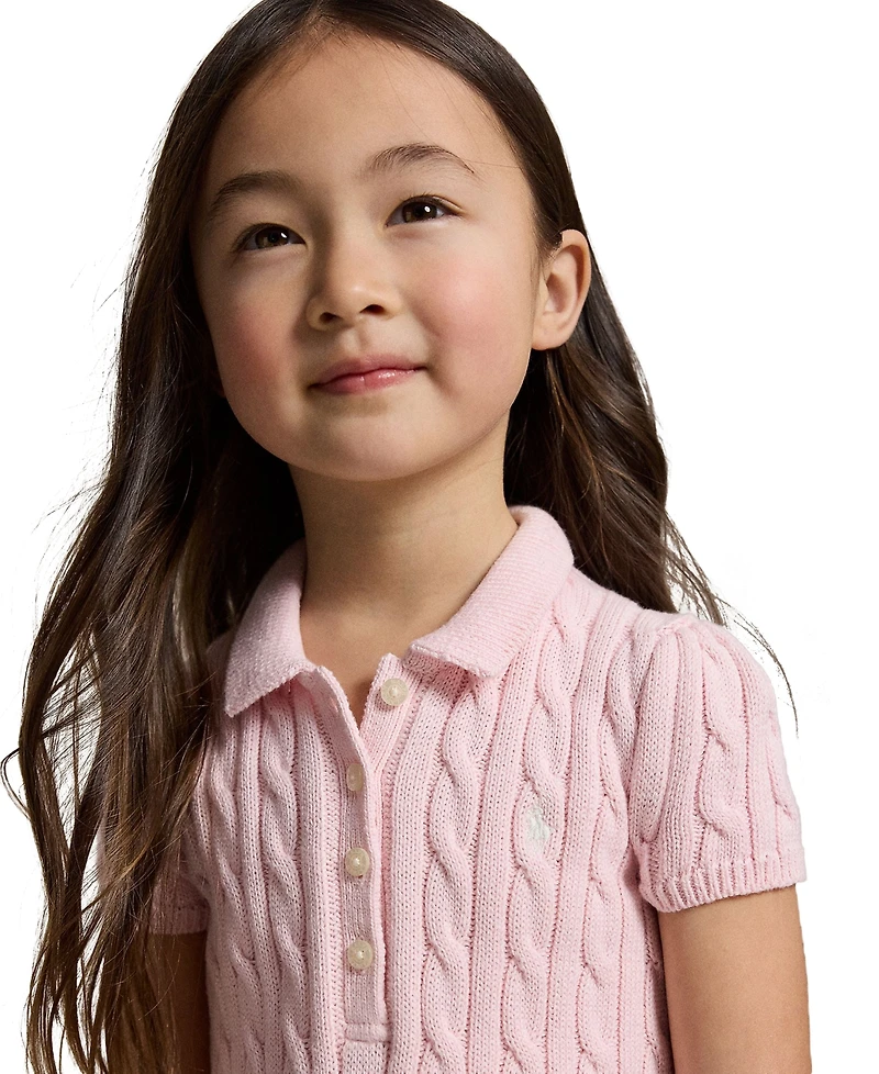 Polo Ralph Lauren Toddler and Little Girls Cable-Knit Cotton Sweater Dress