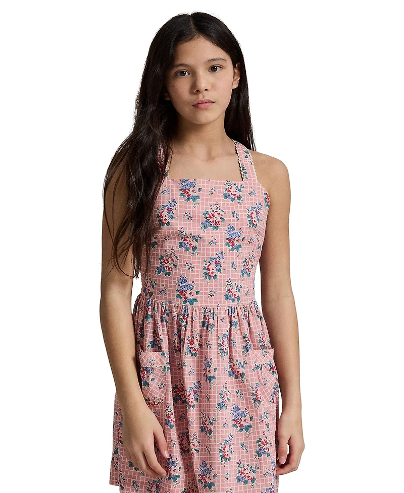 Polo Ralph Lauren Girls' 7-16 Striped Square Neck Seersucker Dress