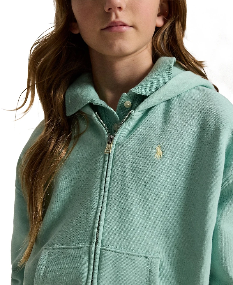 Polo Ralph Lauren Girls' 7-16 Full-Zip Long-Sleeve Hoodie