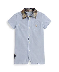 Polo Ralph Lauren Baby Boys' Madras-Collar Oxford Shortall